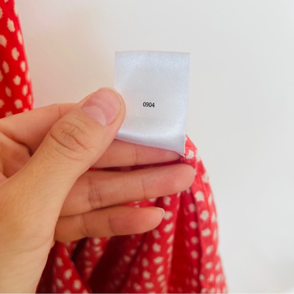 Realisation Par Stephanie Paradiso Dress Red Polka Dot Bias Cut Midi Size M - Picture 7 of 7